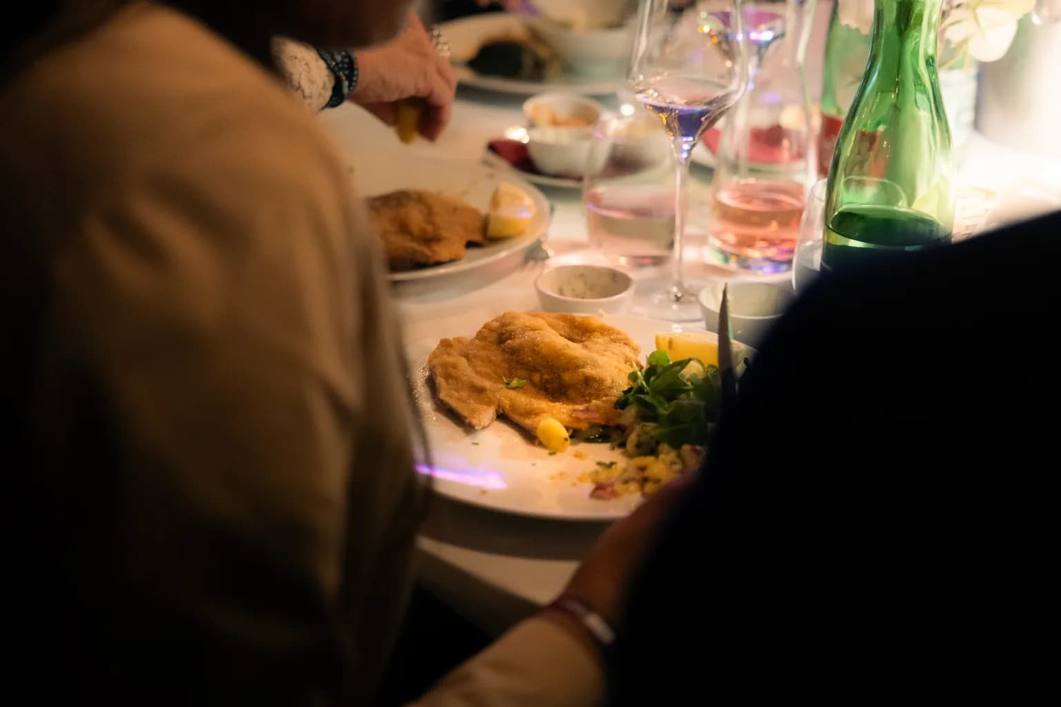 Wiener Schnitzel with potato salad at the Geely Brand Launch Night dinner